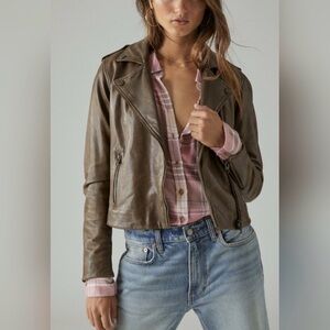 Lucky Brand Brown Leather Jacket